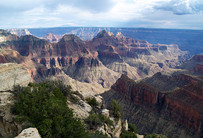 Aussicht auf den wunderbaren Grand Canyon vom Bright Angel Point (Tag 3-4)